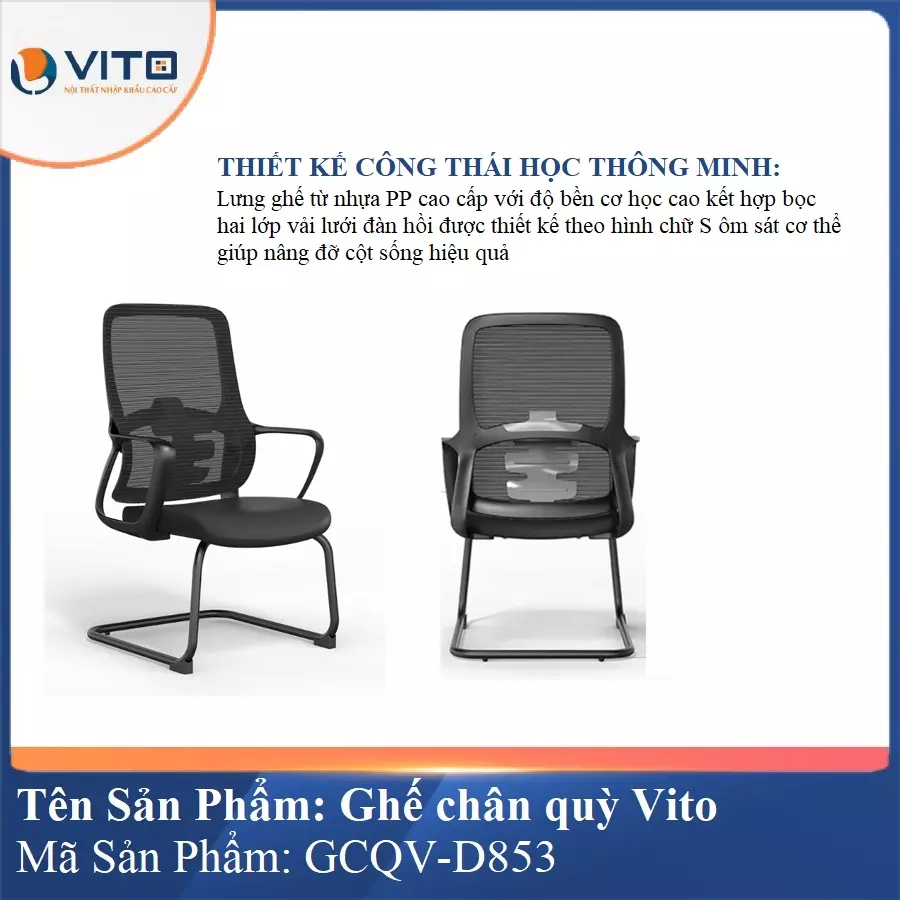 Ghế Chân Quỳ Vito GCQV-D853