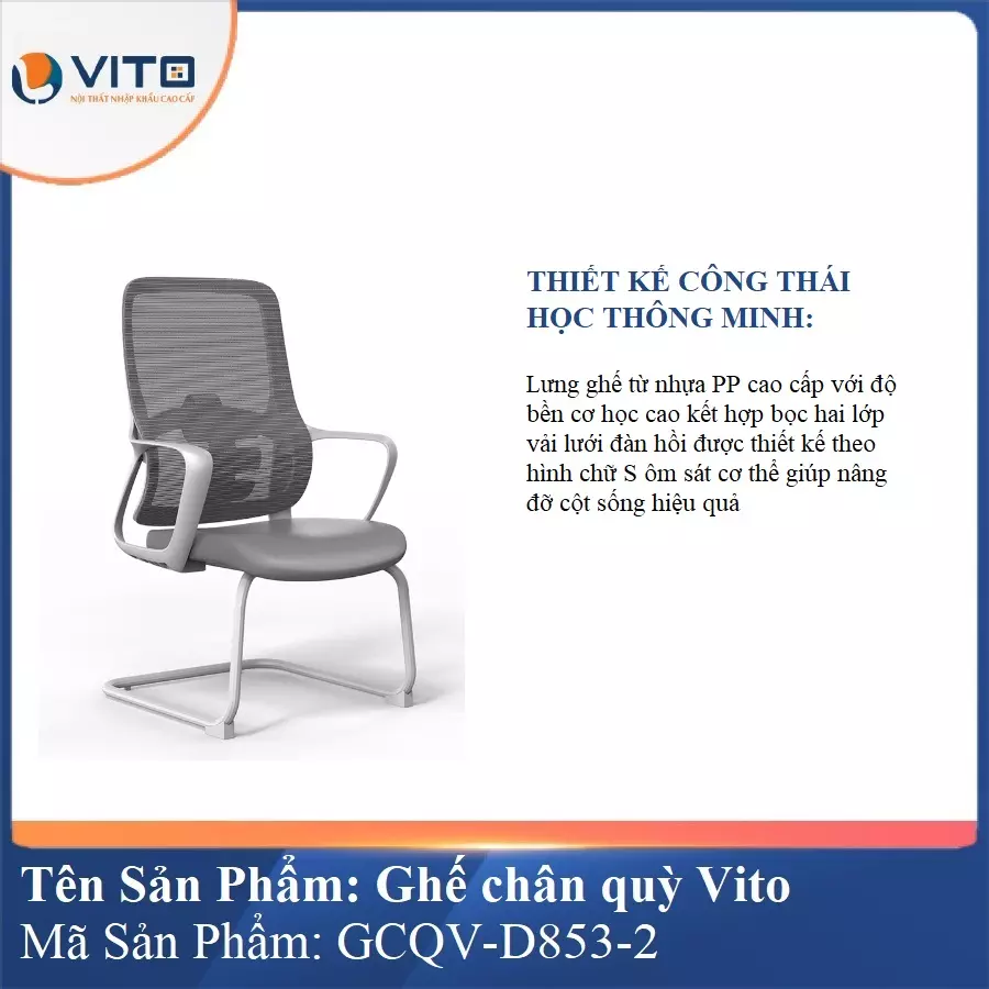 Ghế Chân Quỳ Vito GCQV-D853-2