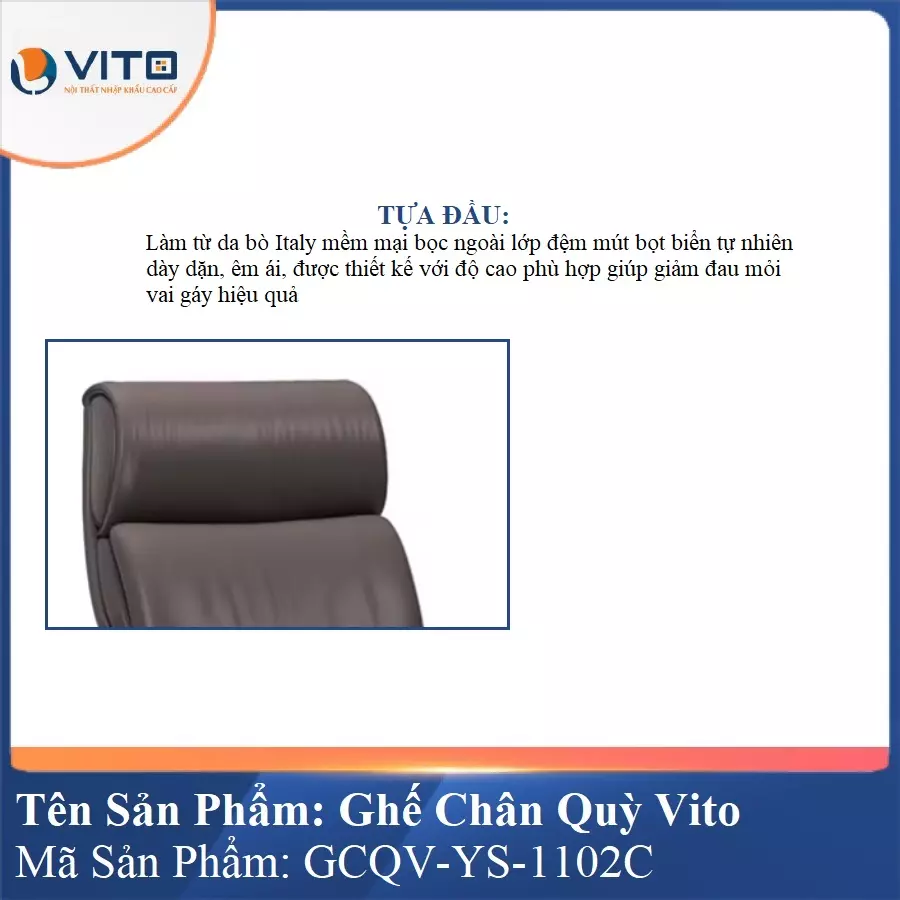 Ghế chân quỳ da Vito GCQV-YS-1102C