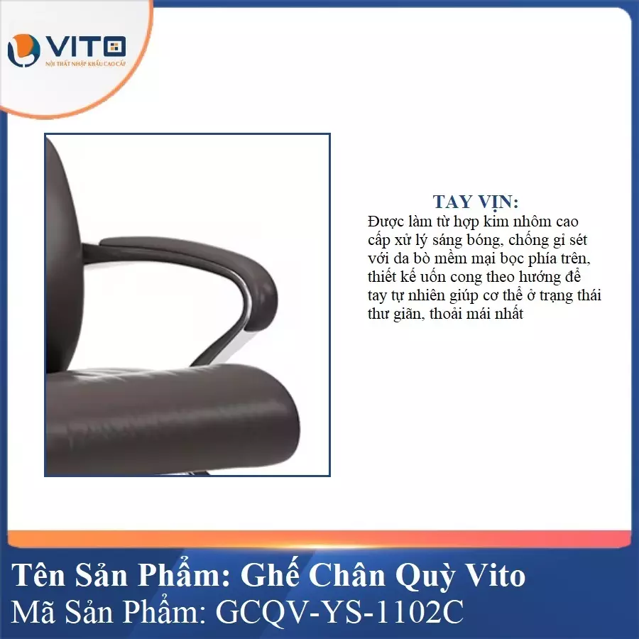 Ghế chân quỳ da Vito GCQV-YS-1102C