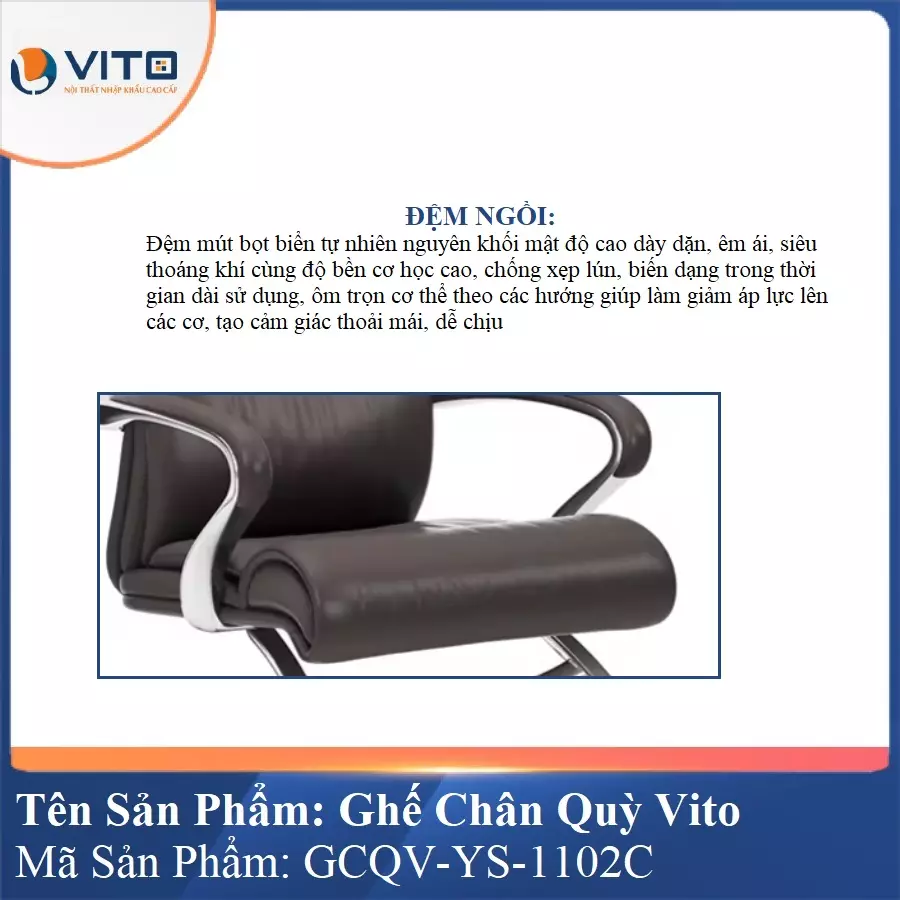 Ghế chân quỳ da Vito GCQV-YS-1102C