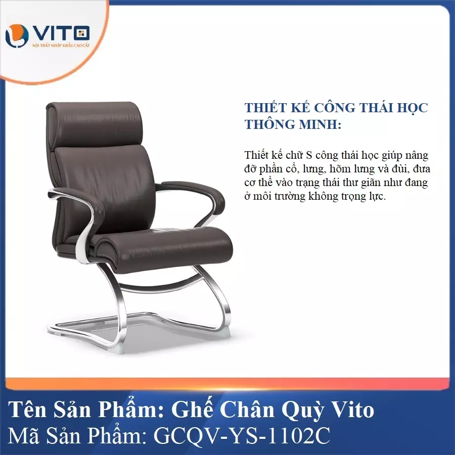 Ghế chân quỳ da Vito GCQV-YS-1102C