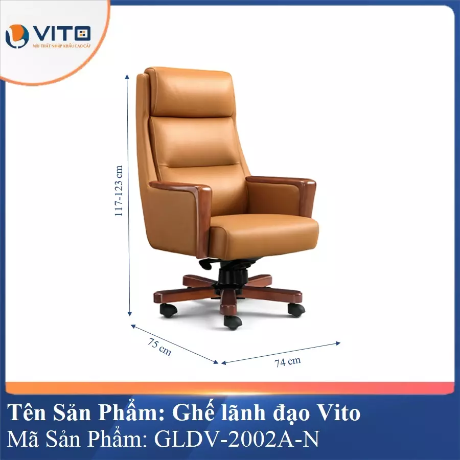 Ghế Lãnh Đạo Da Vito GLDV-2002A-N