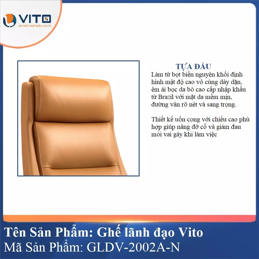 Ghế Lãnh Đạo Da Vito GLDV-2002A-N