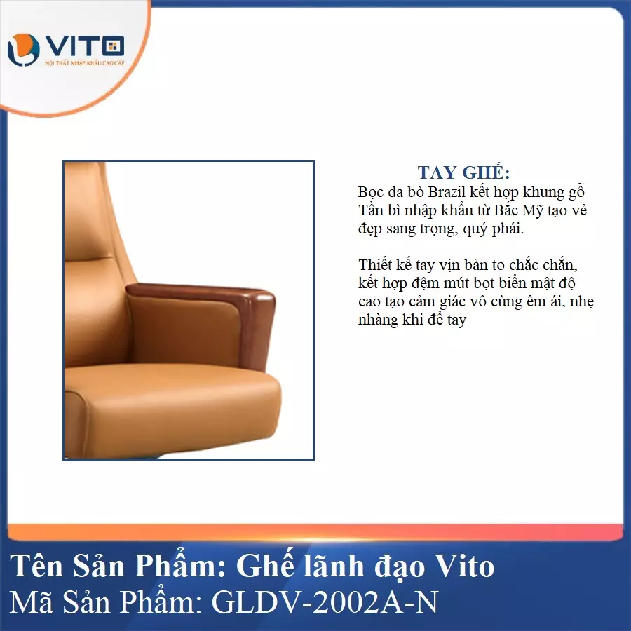 Ghế Lãnh Đạo Da Vito GLDV-2002A-N