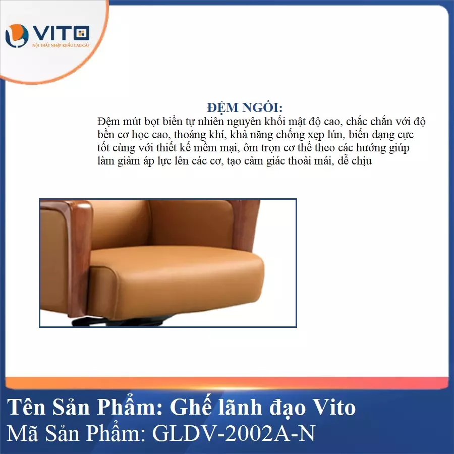 Ghế Lãnh Đạo Da Vito GLDV-2002A-N