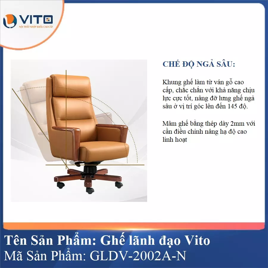 Ghế Lãnh Đạo Da Vito GLDV-2002A-N