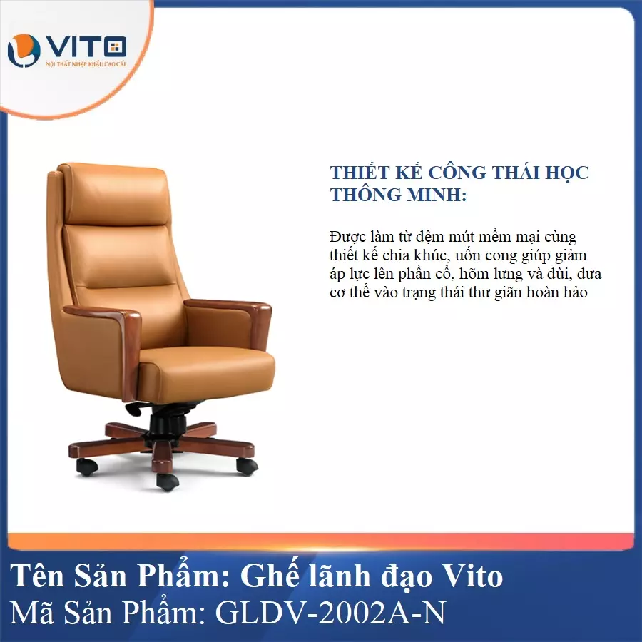 Ghế Lãnh Đạo Da Vito GLDV-2002A-N