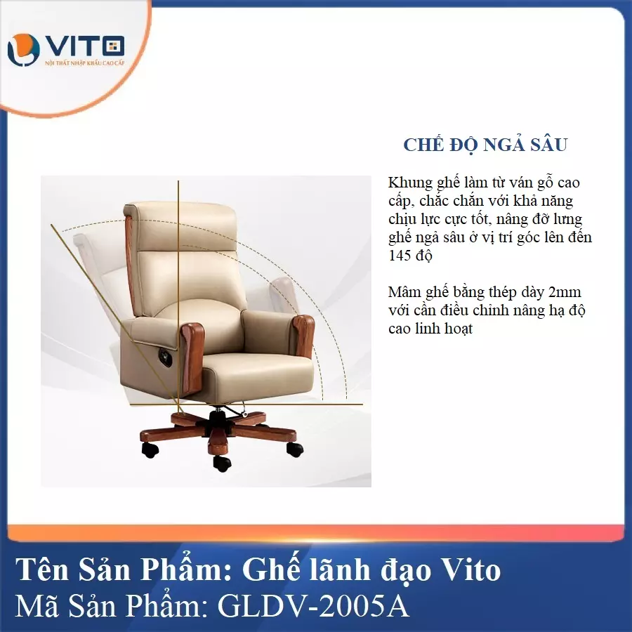 Ghế Lãnh Đạo Da Vito GLDV-2005A