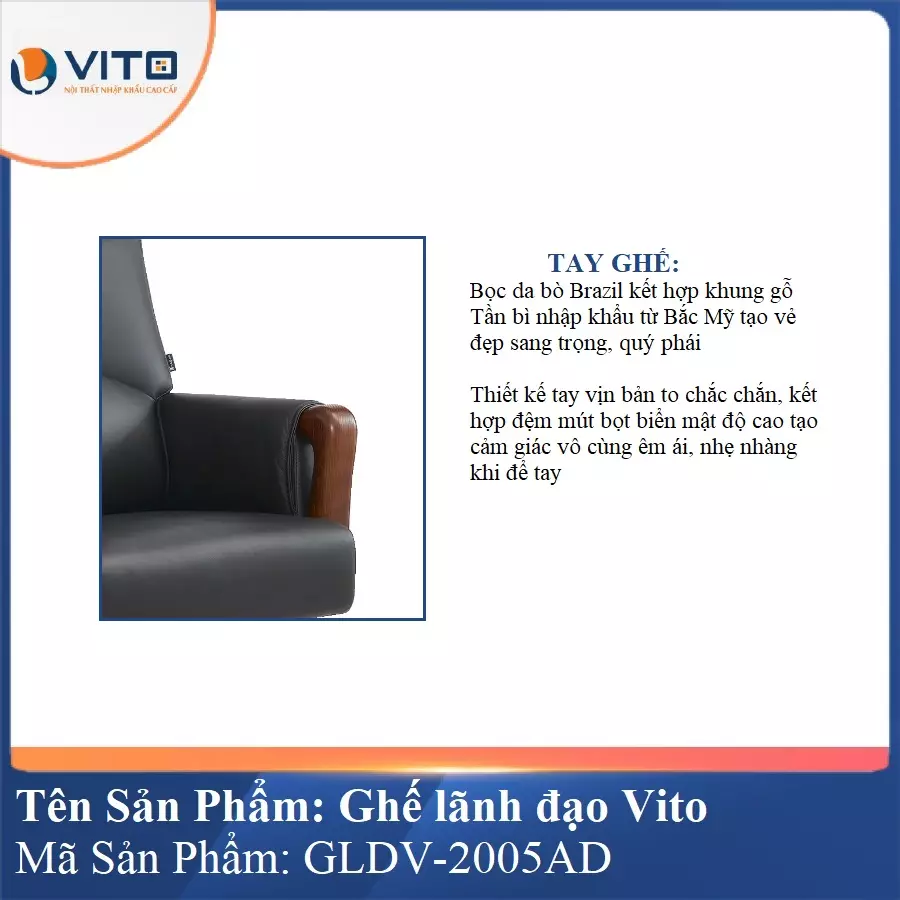 Ghế Lãnh Đạo Da Vito GLDV-2005AD