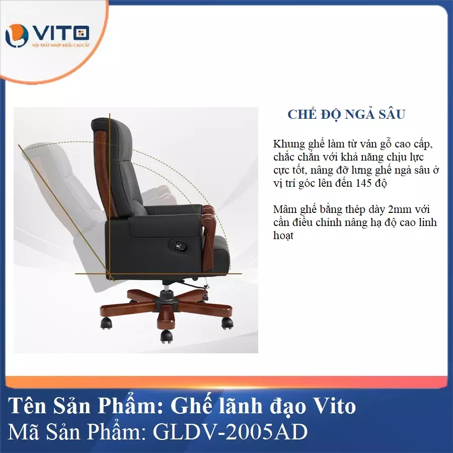 Ghế Lãnh Đạo Da Vito GLDV-2005AD