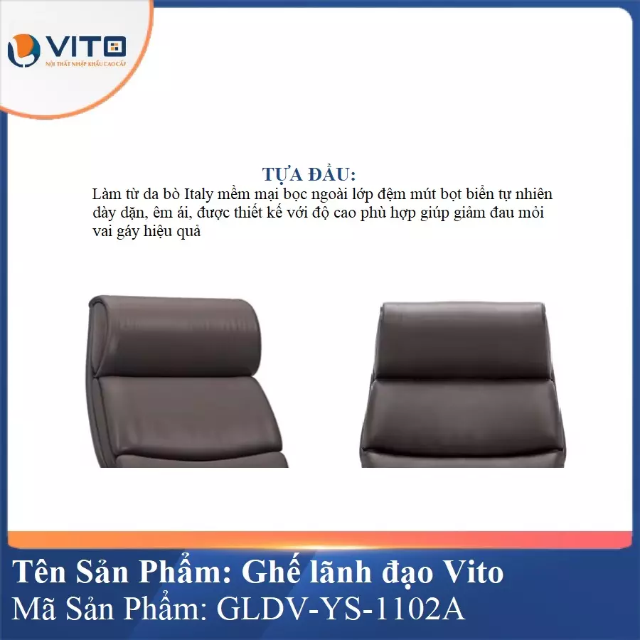 Ghế lãnh đạo da bò Vito GLDV-YS-1102A