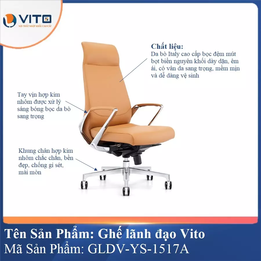 Ghế Lãnh Đạo Da Vito GLDV-YS-1517A