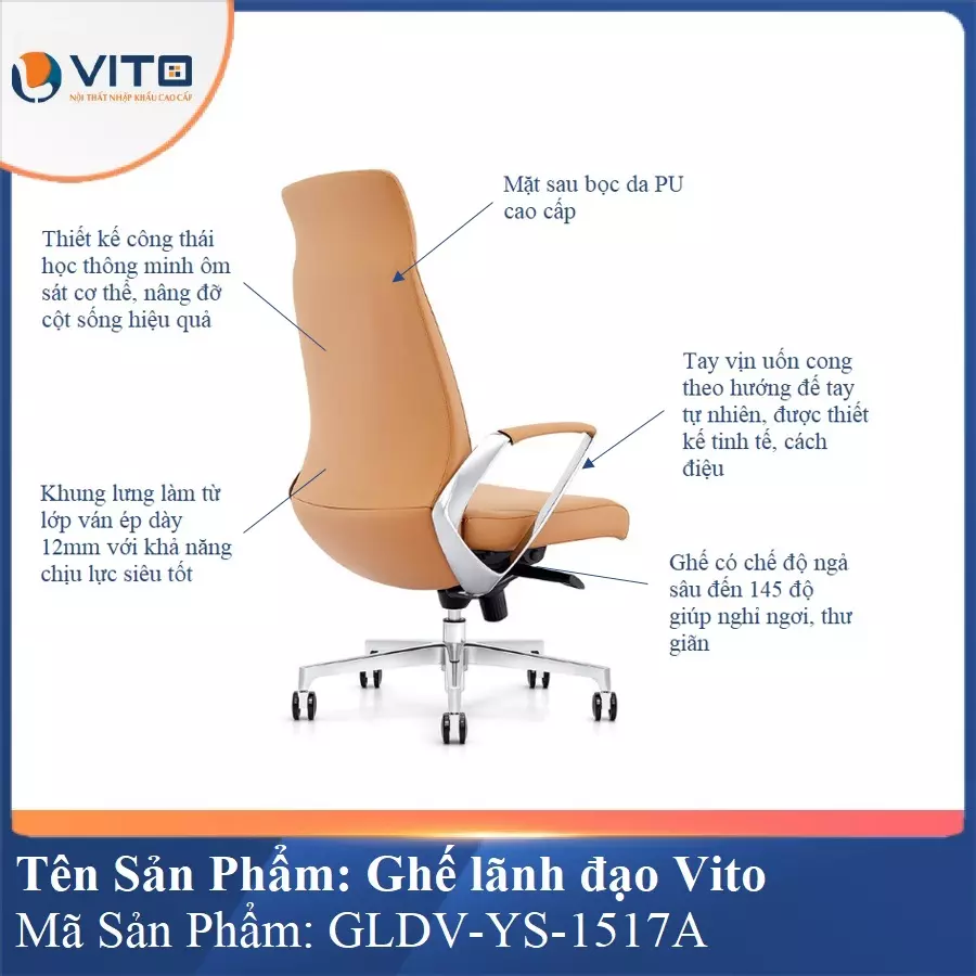 Ghế Lãnh Đạo Da Vito GLDV-YS-1517A