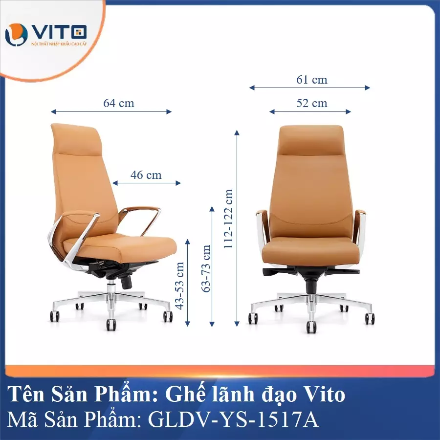 Ghế Lãnh Đạo Da Vito GLDV-YS-1517A