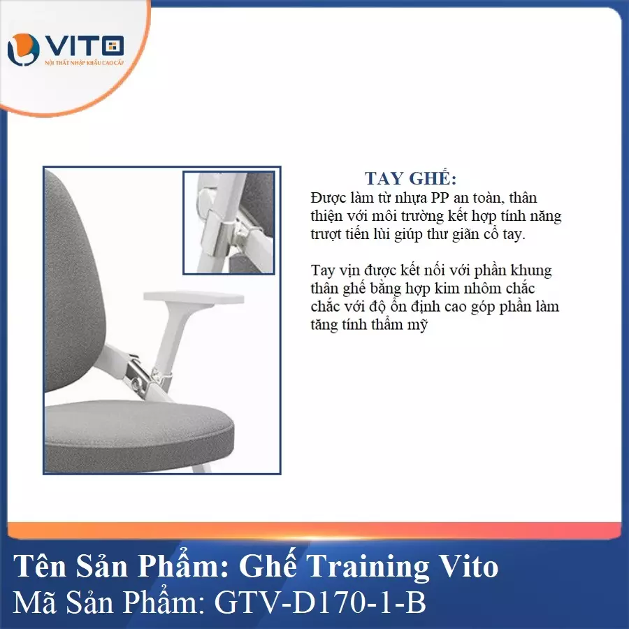 Ghế Đào Tạo Cao Cấp Vito GTV-D170-1-B