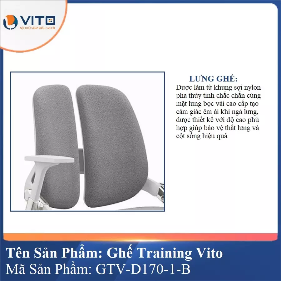 Ghế Đào Tạo Cao Cấp Vito GTV-D170-1-B