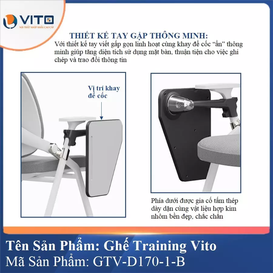 Ghế Đào Tạo Cao Cấp Vito GTV-D170-1-B