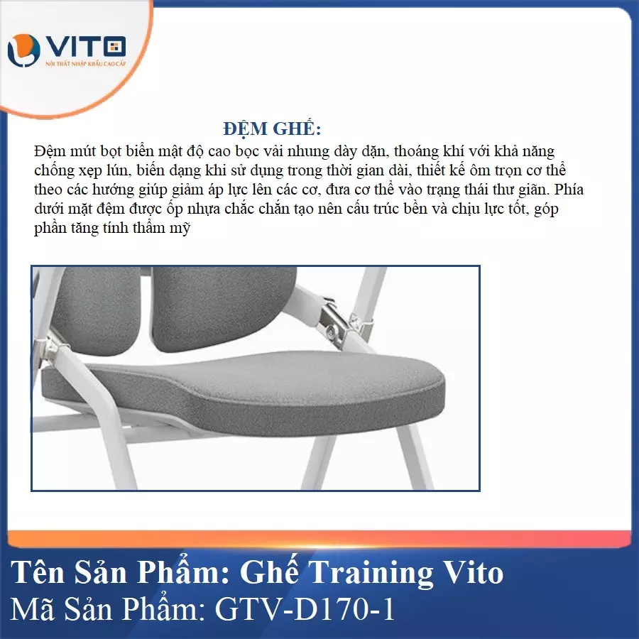 Ghế Đào Tạo Cao Cấp Vito GTV-D170-1