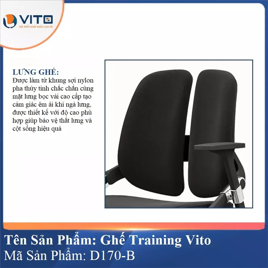 Ghế Đào Tạo Cao Cấp Vito GTV-D170-B