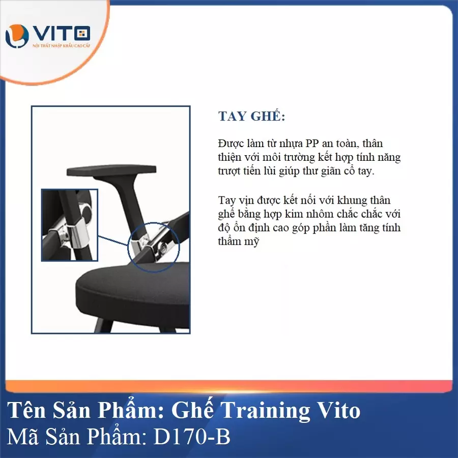 Ghế Đào Tạo Cao Cấp Vito GTV-D170-B