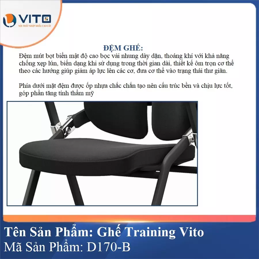 Ghế Đào Tạo Cao Cấp Vito GTV-D170-B