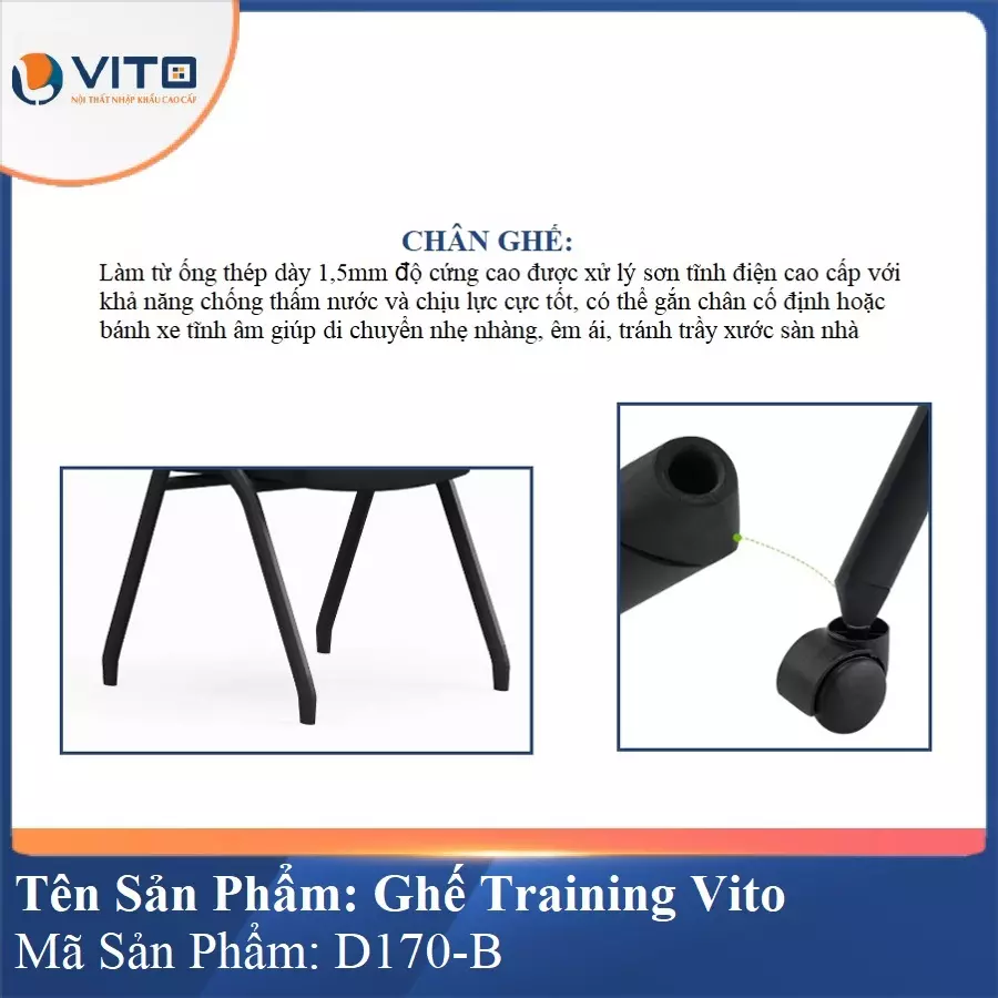 Ghế Đào Tạo Cao Cấp Vito GTV-D170-B