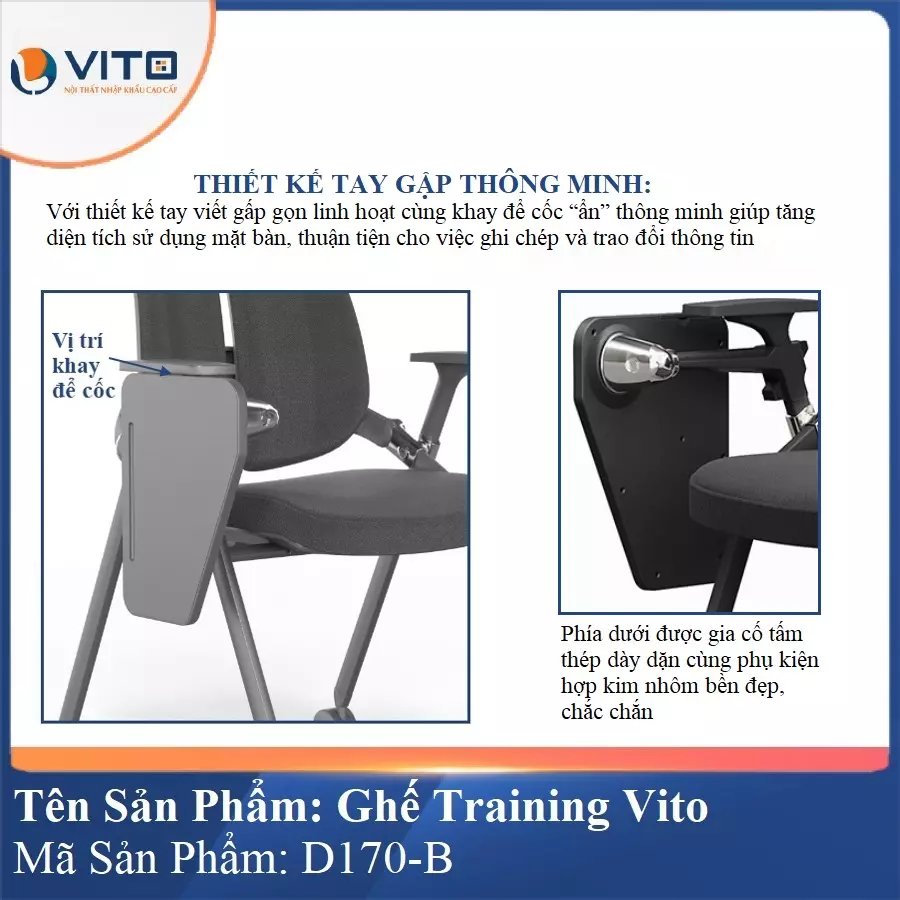 Ghế Đào Tạo Cao Cấp Vito GTV-D170-B