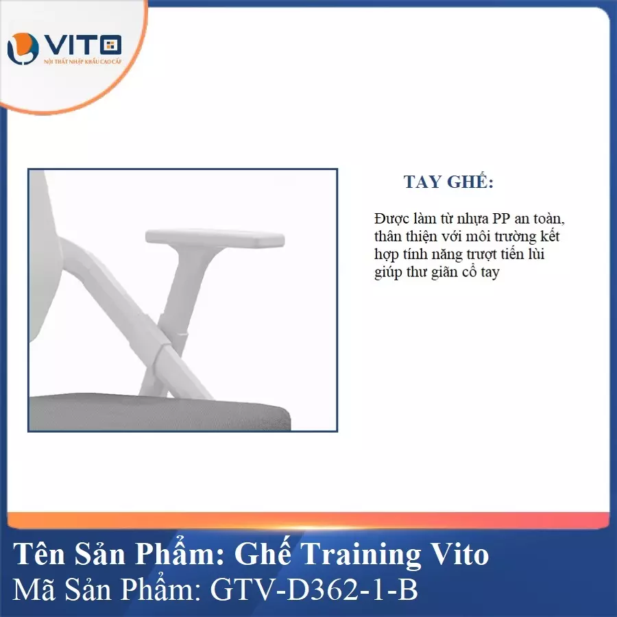 Ghế Đào Tạo Cao Cấp Vito GTV-D362-1-B