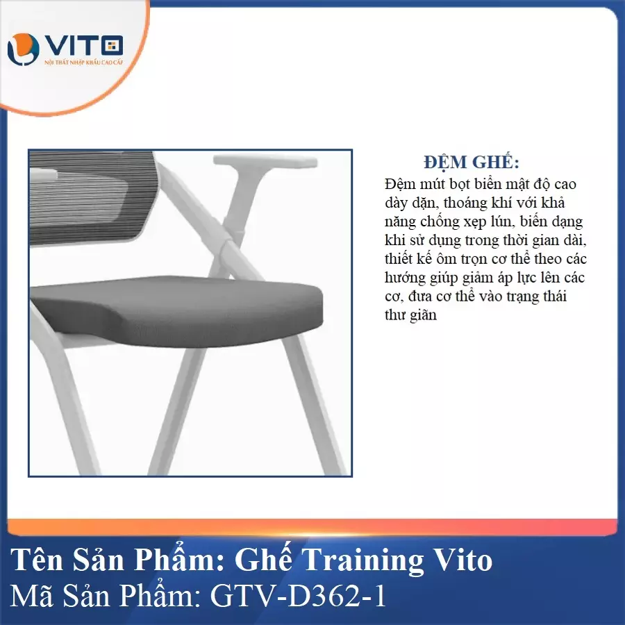 Ghế Đào Tạo Cao Cấp Vito GTV-D362-1