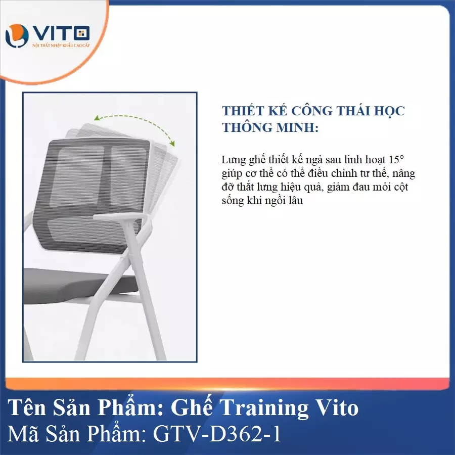 Ghế Đào Tạo Cao Cấp Vito GTV-D362-1