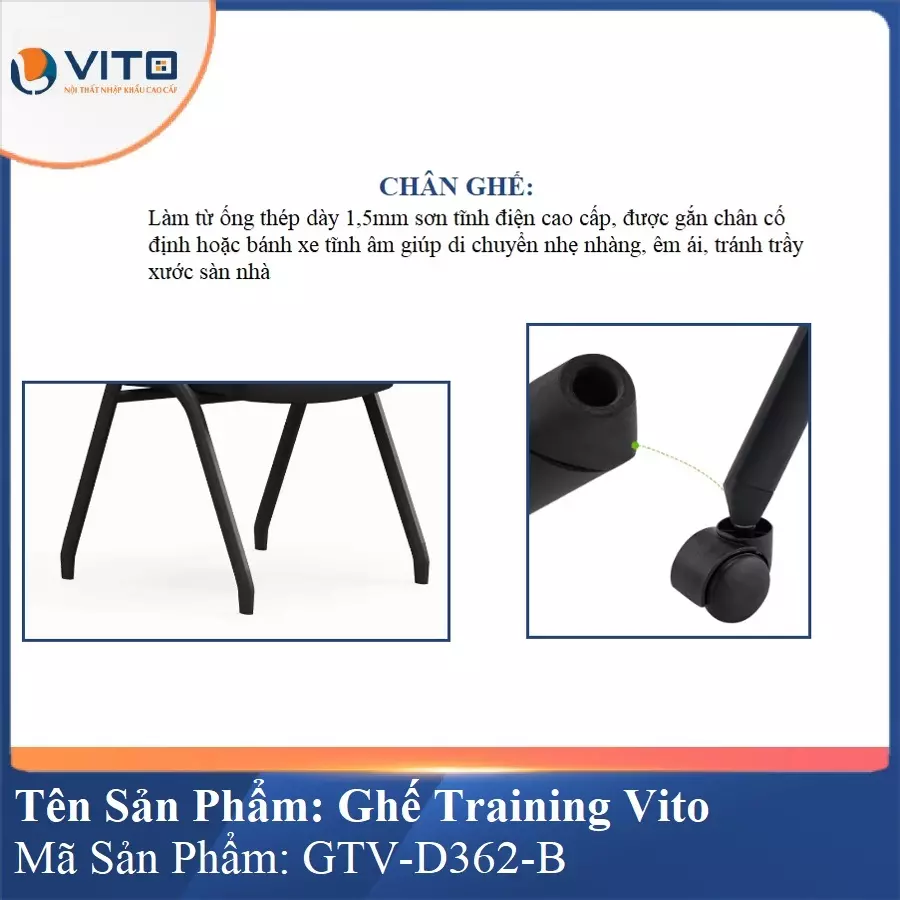 Ghế Đào Tạo Cao Cấp Vito GTV-D362-B