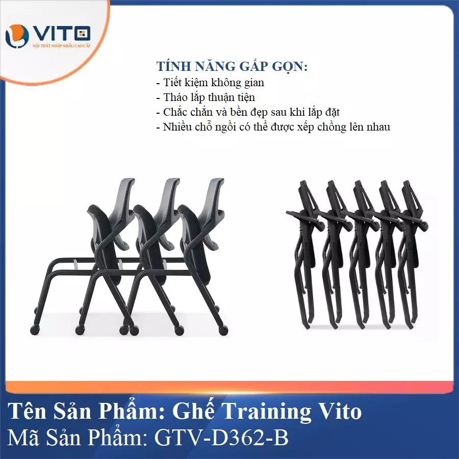 Ghế Đào Tạo Cao Cấp Vito GTV-D362-B