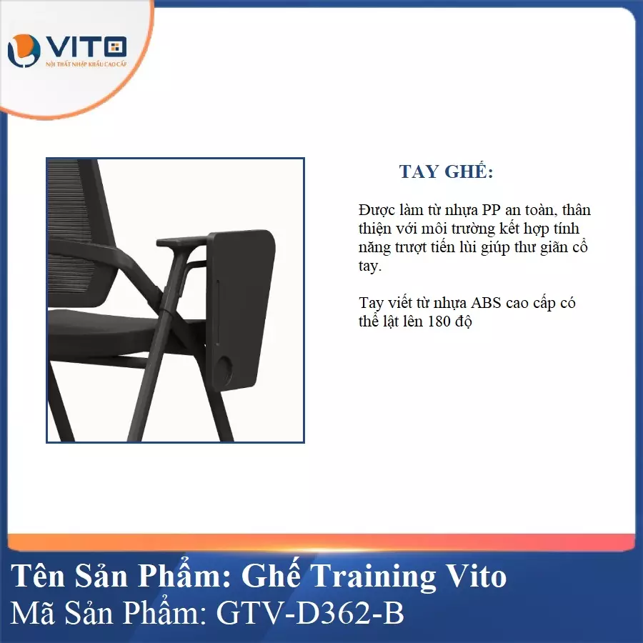 Ghế Đào Tạo Cao Cấp Vito GTV-D362-B