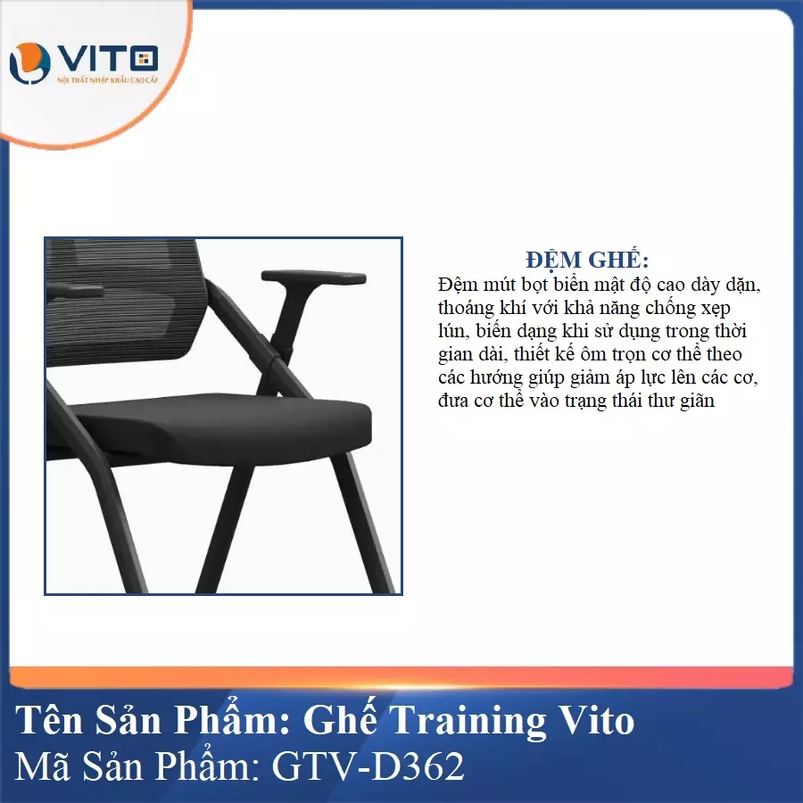 Ghế Đào Tạo Cao Cấp Vito GTV-D362