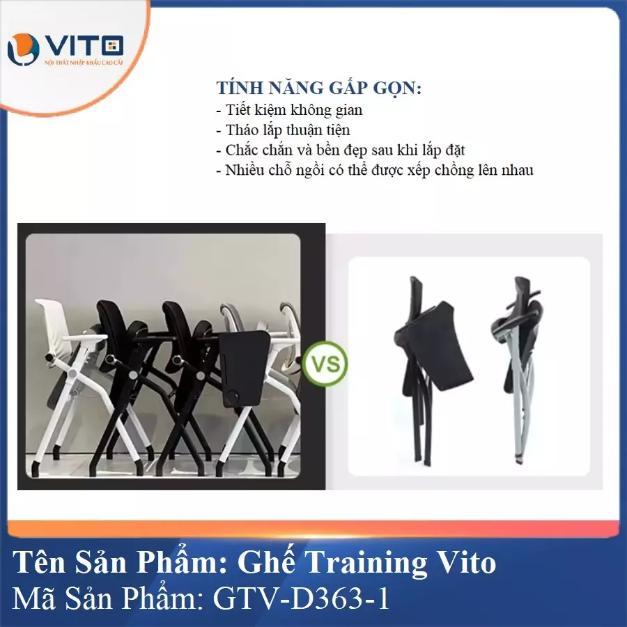 Ghế Đào Tạo Cao Cấp Vito GTV-D363-1