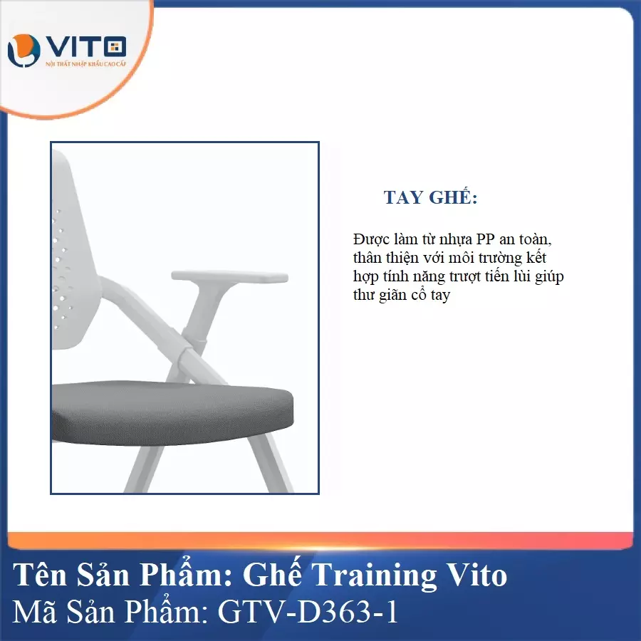 Ghế Đào Tạo Cao Cấp Vito GTV-D363-1