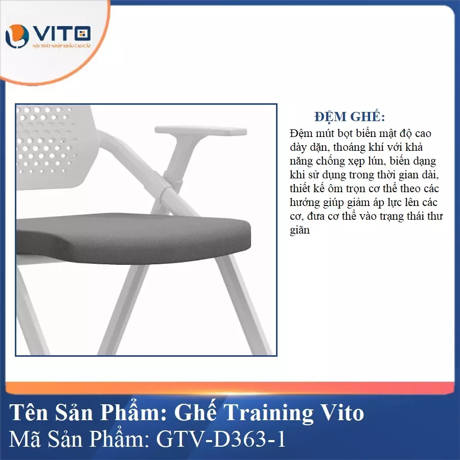 Ghế Đào Tạo Cao Cấp Vito GTV-D363-1