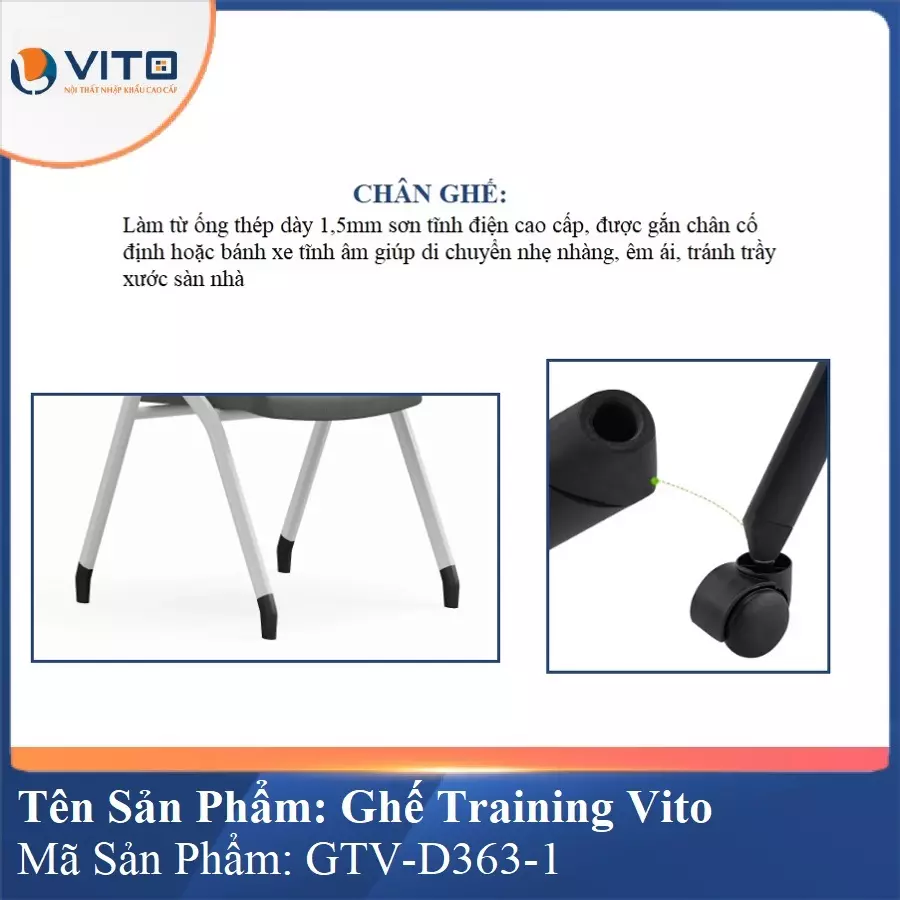 Ghế Đào Tạo Cao Cấp Vito GTV-D363-1