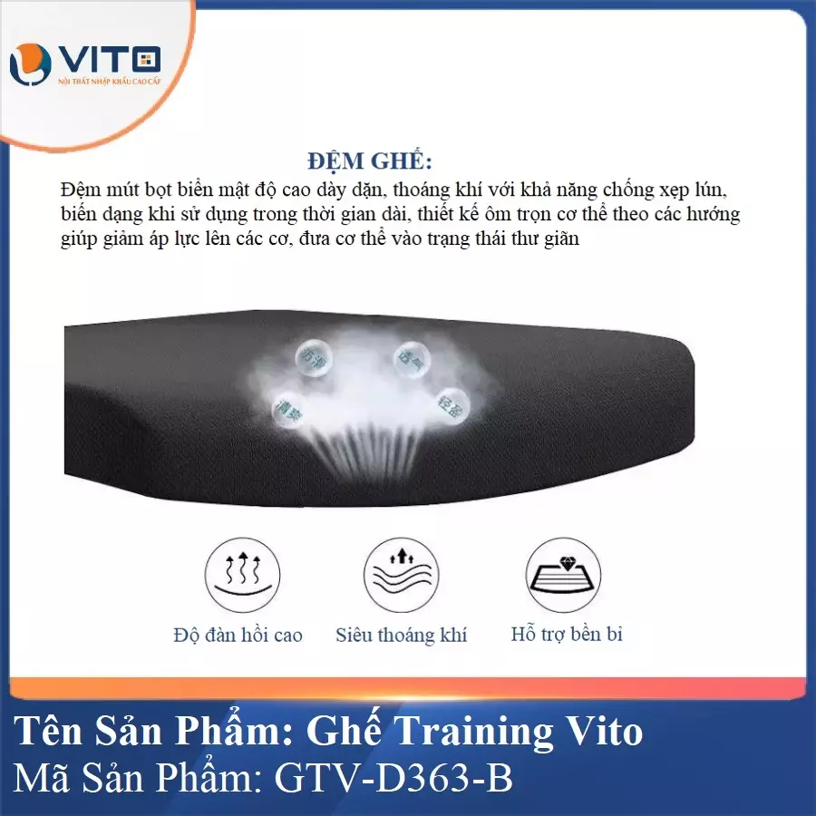 Ghế Đào Tạo Cao Cấp Vito GTV-D363-B