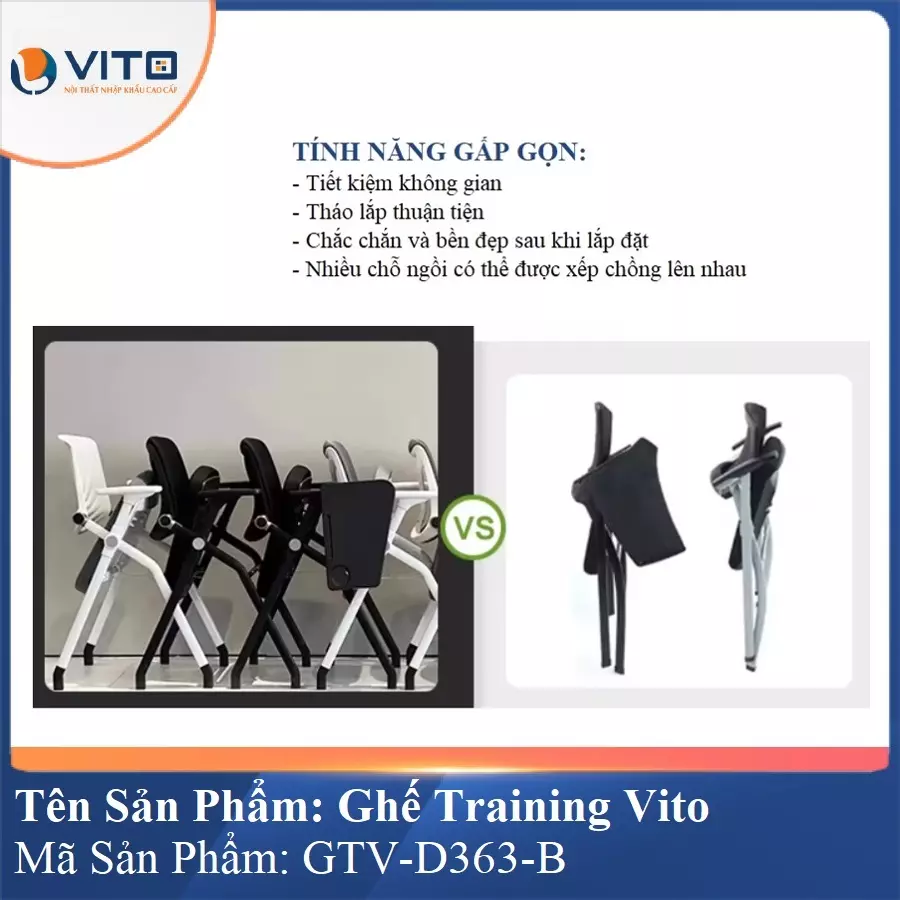 Ghế Đào Tạo Cao Cấp Vito GTV-D363-B