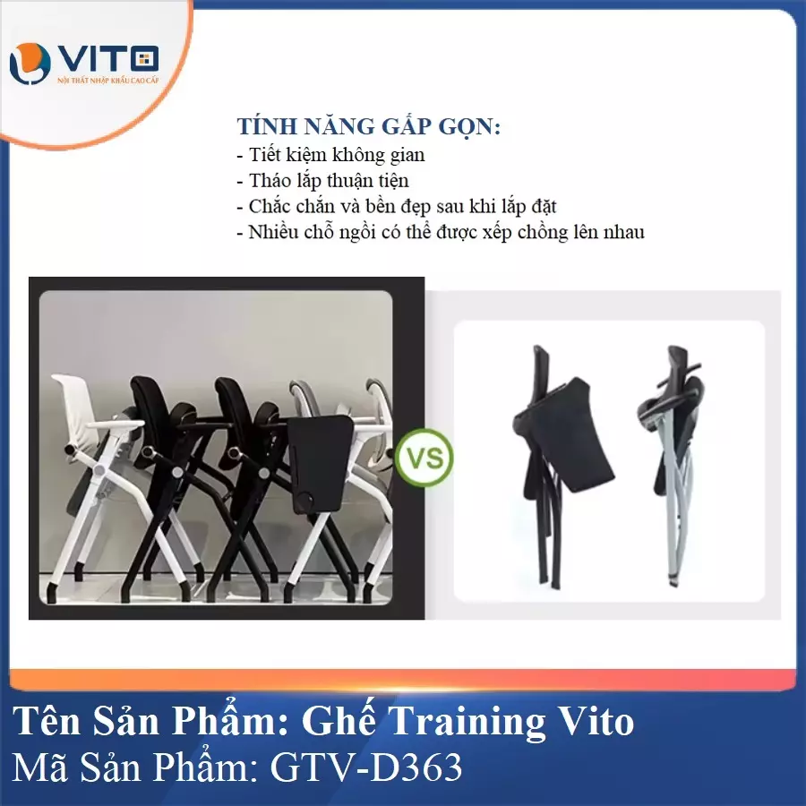 Ghế Đào Tạo Cao Cấp Vito GTV-D363