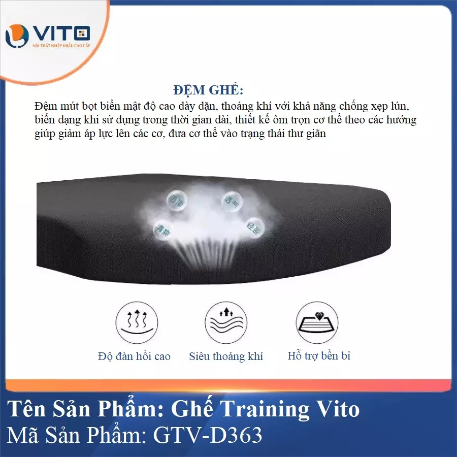 Ghế Đào Tạo Cao Cấp Vito GTV-D363