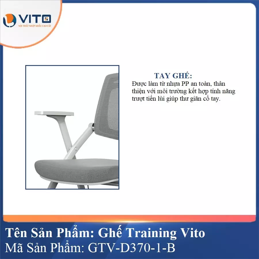 Ghế Đào Tạo Cao Cấp Vito GTV-D370-1-B