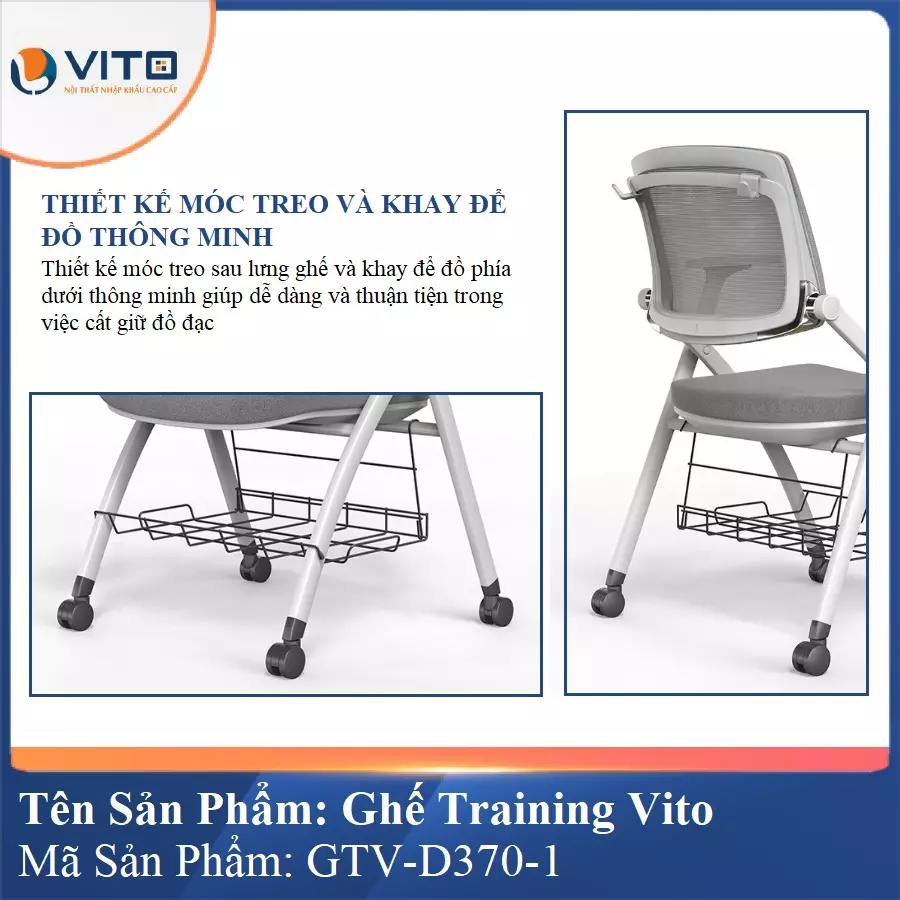 Ghế Đào Tạo Cao Cấp Vito GTV-D370-1