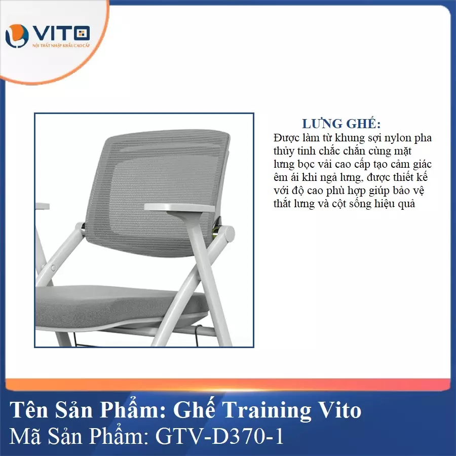 Ghế Đào Tạo Cao Cấp Vito GTV-D370-1