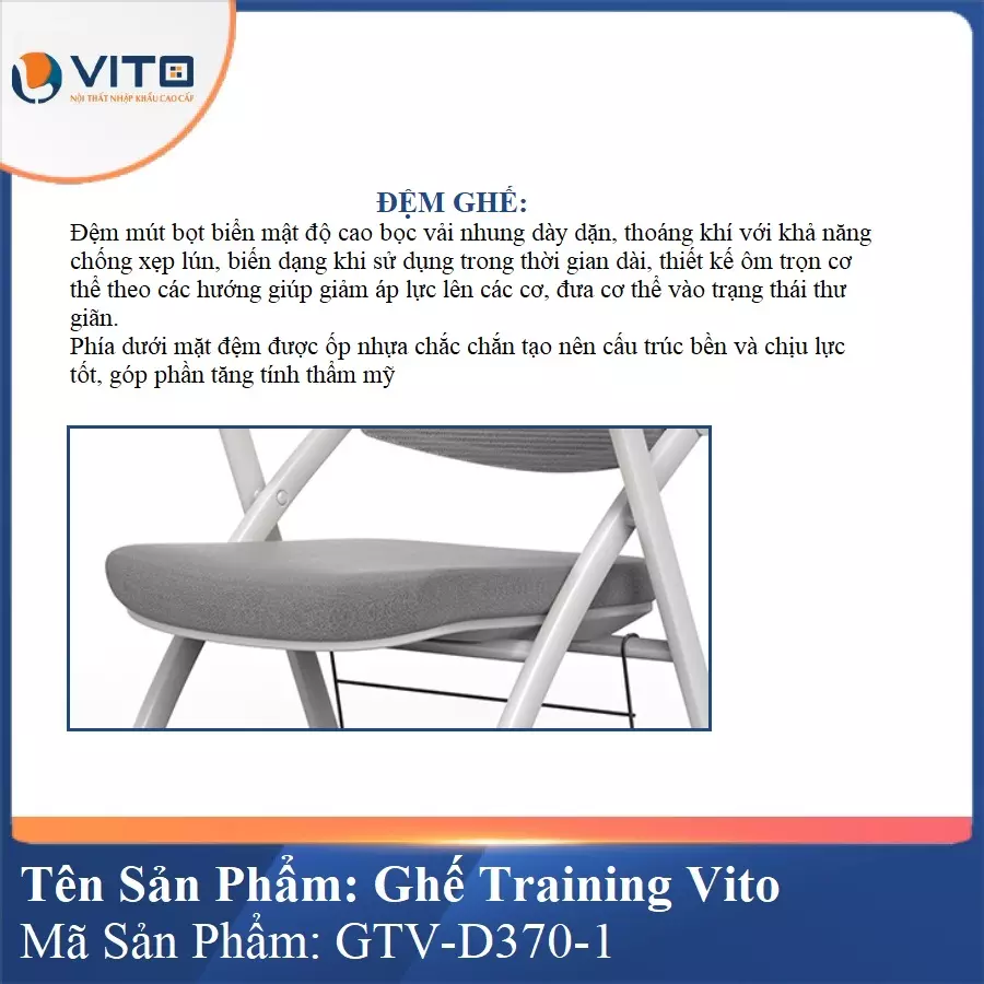 Ghế Đào Tạo Cao Cấp Vito GTV-D370-1