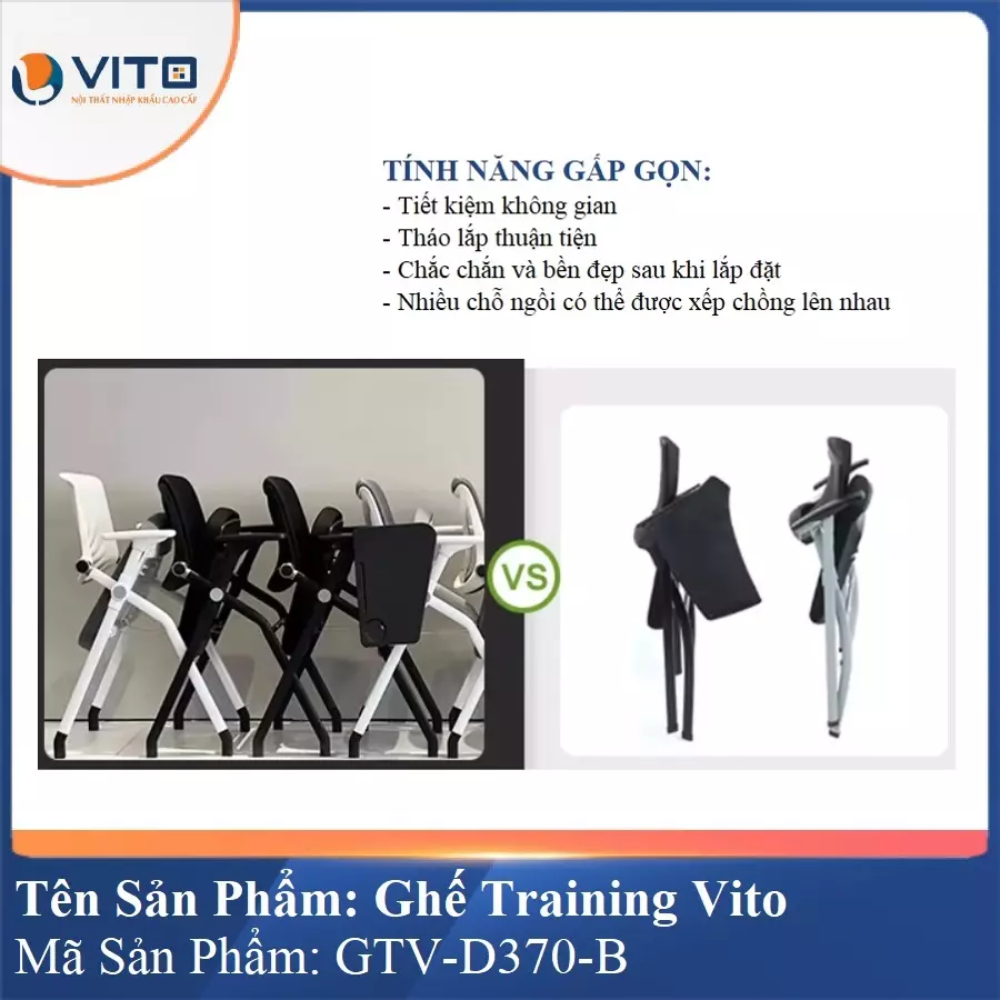 Ghế Đào Tạo Cao Cấp Vito GTV-D370-B