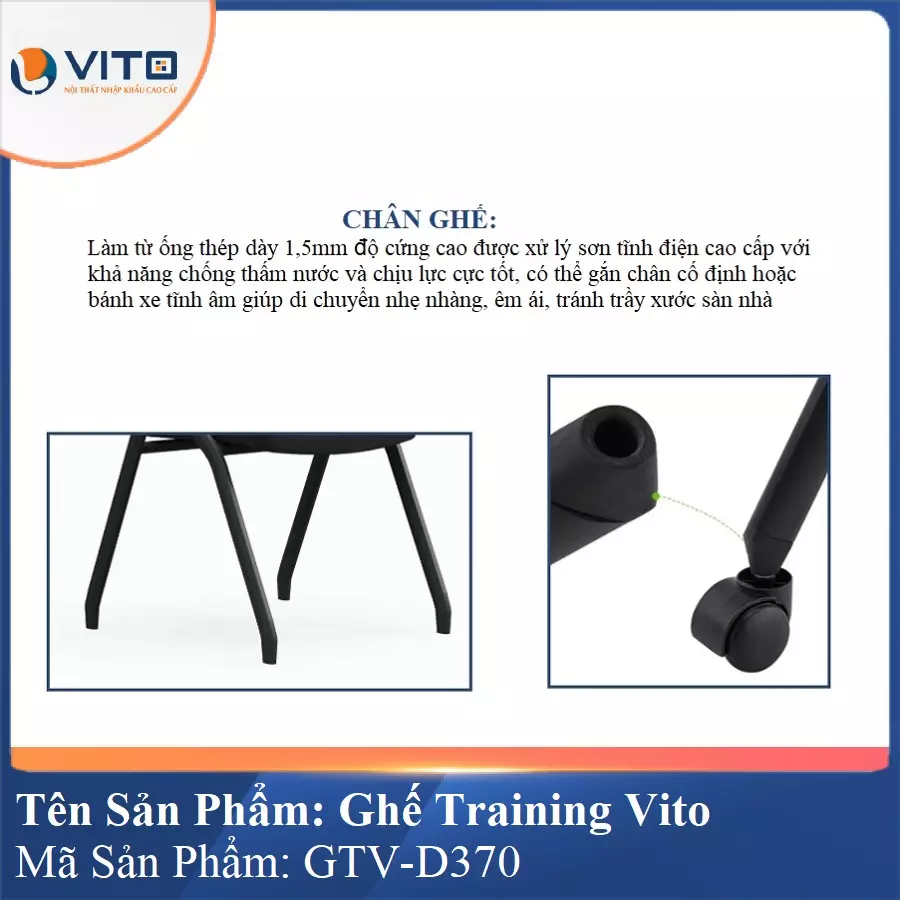 Ghế Đào Tạo Cao Cấp Vito GTV-D370