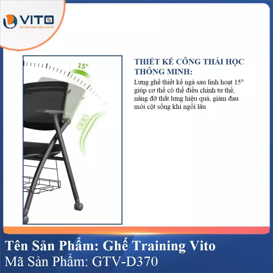 Ghế Đào Tạo Cao Cấp Vito GTV-D370